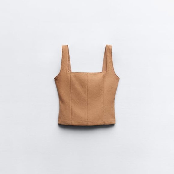 ZARA FAUX FUR TOP - Picture 3 of 7